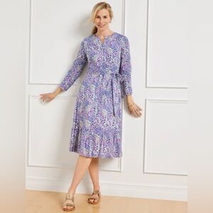 Talbots Midi Shirtdress Ditsy Voile Floral